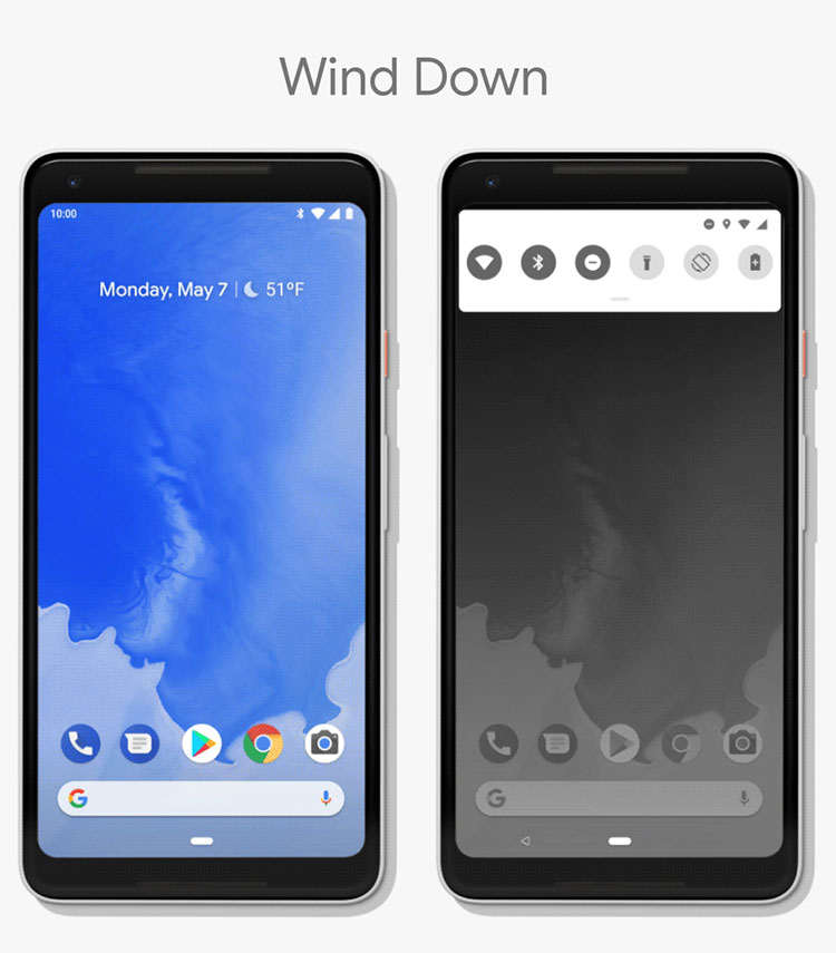 Android P режим Wind Down