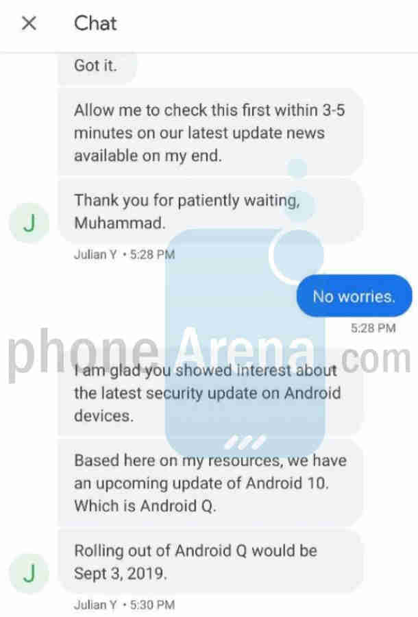 подтверждение даты Android 10