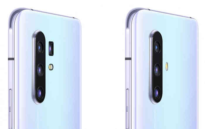 Сравнение расположения камер у смартфонов vivo X30 и X30 Pro